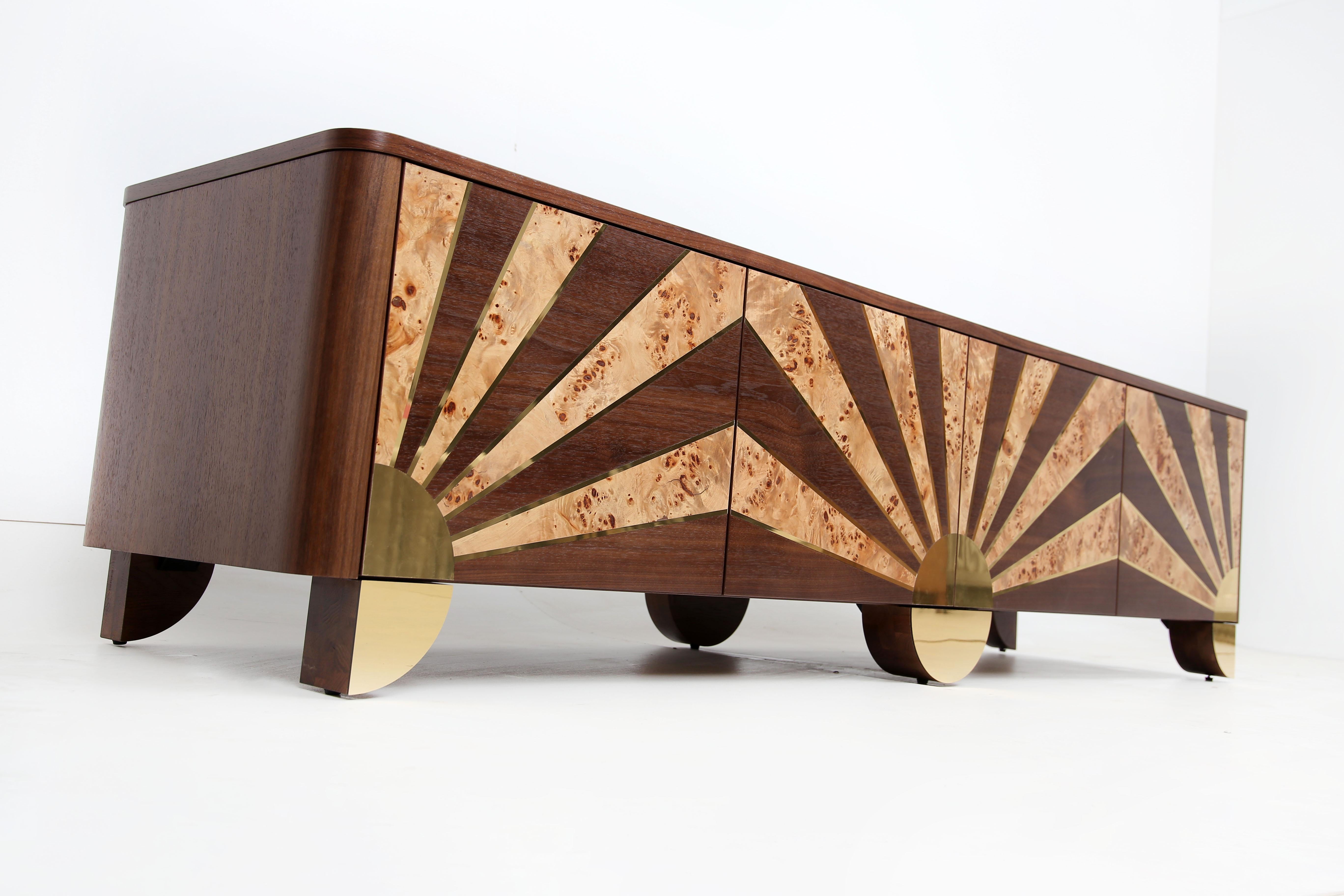 art deco media console