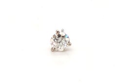 Orecchino a bottone Art Déco con un unico diamante, 0,36 ct, taglio Old European, anni ’20-’30