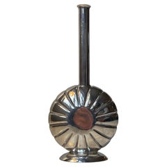 Art Deco Single Flower or Orchid Vase in Silver Plate, 1940s