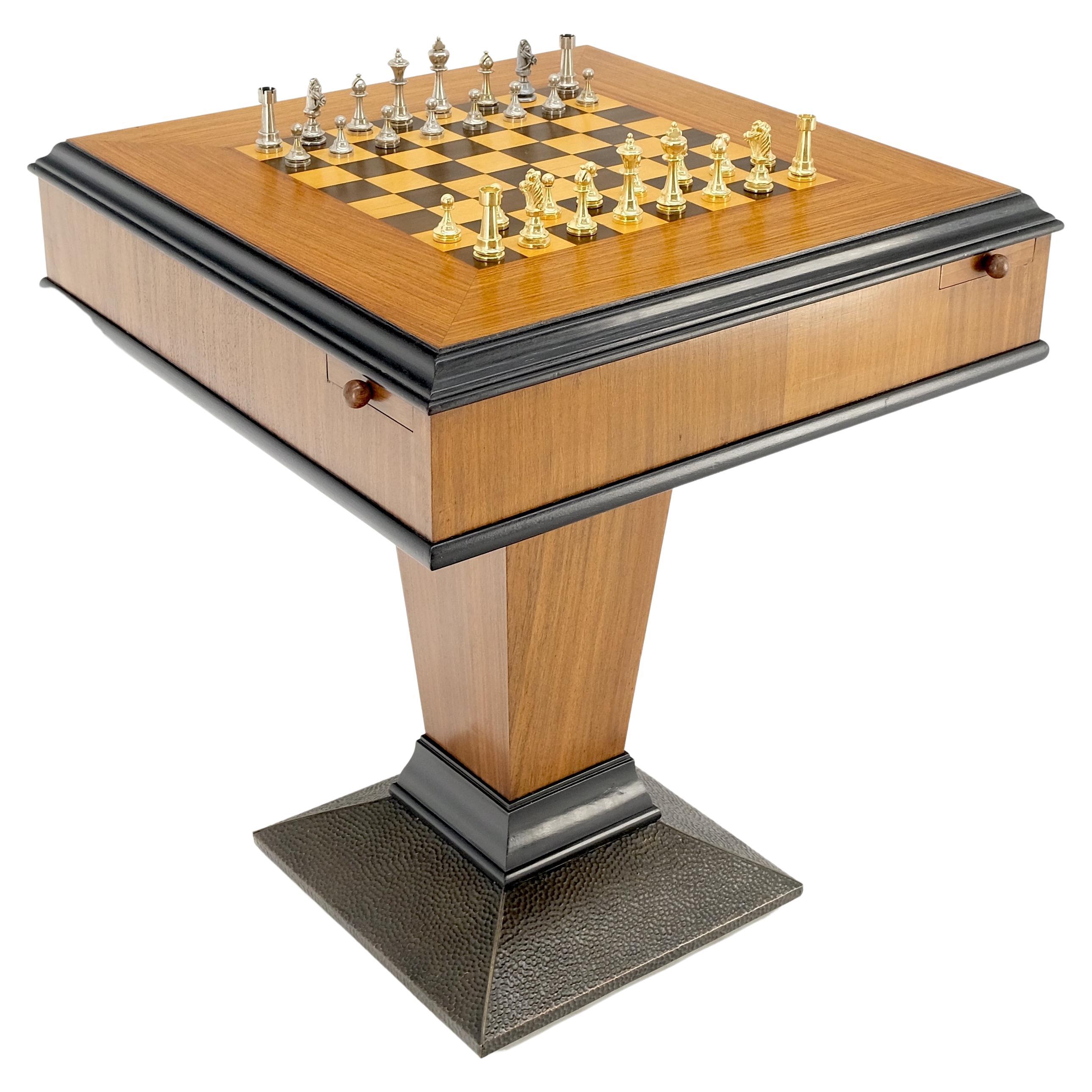 Unique Chess Set With Push to Open Drawer Made From Walnut 