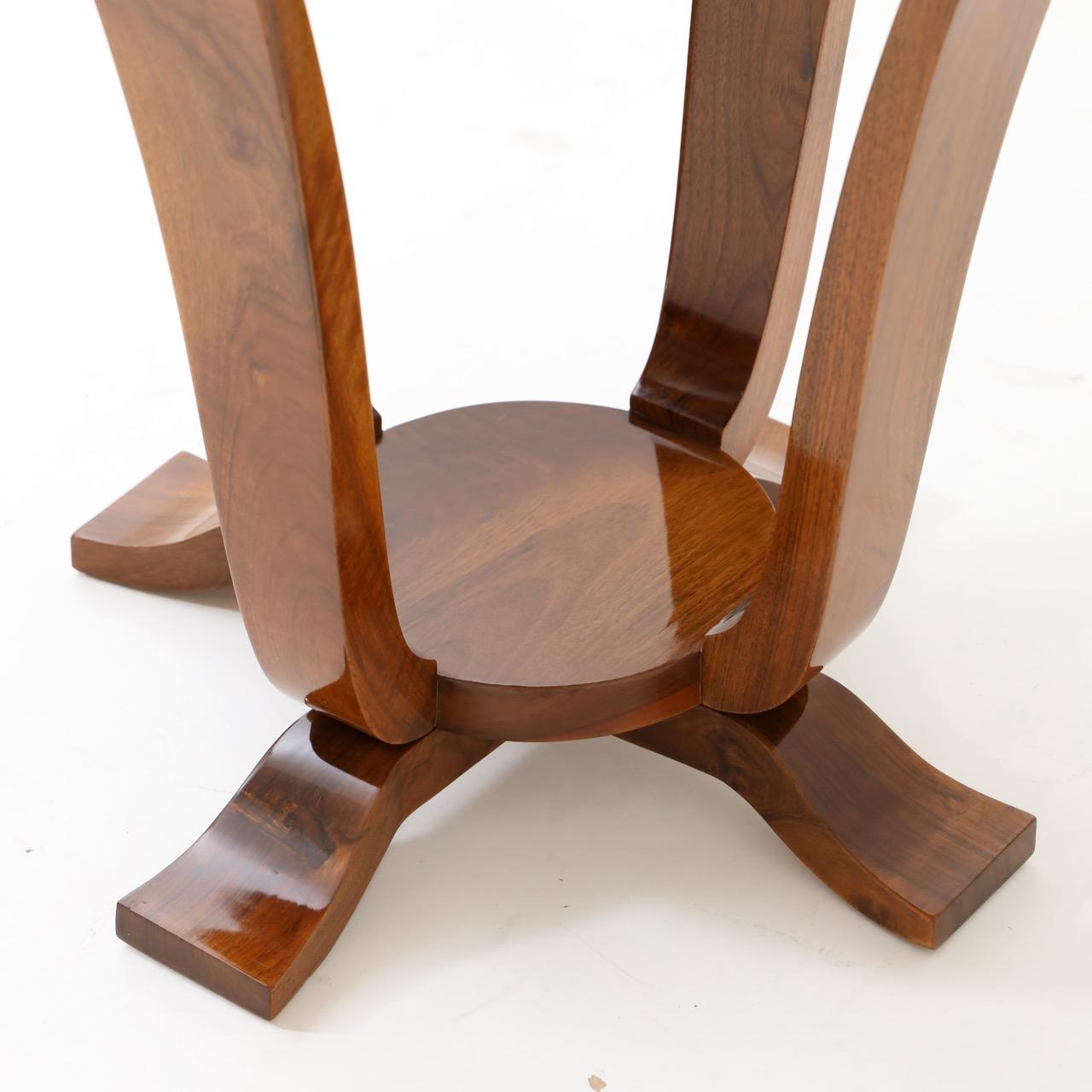 art deco round side table