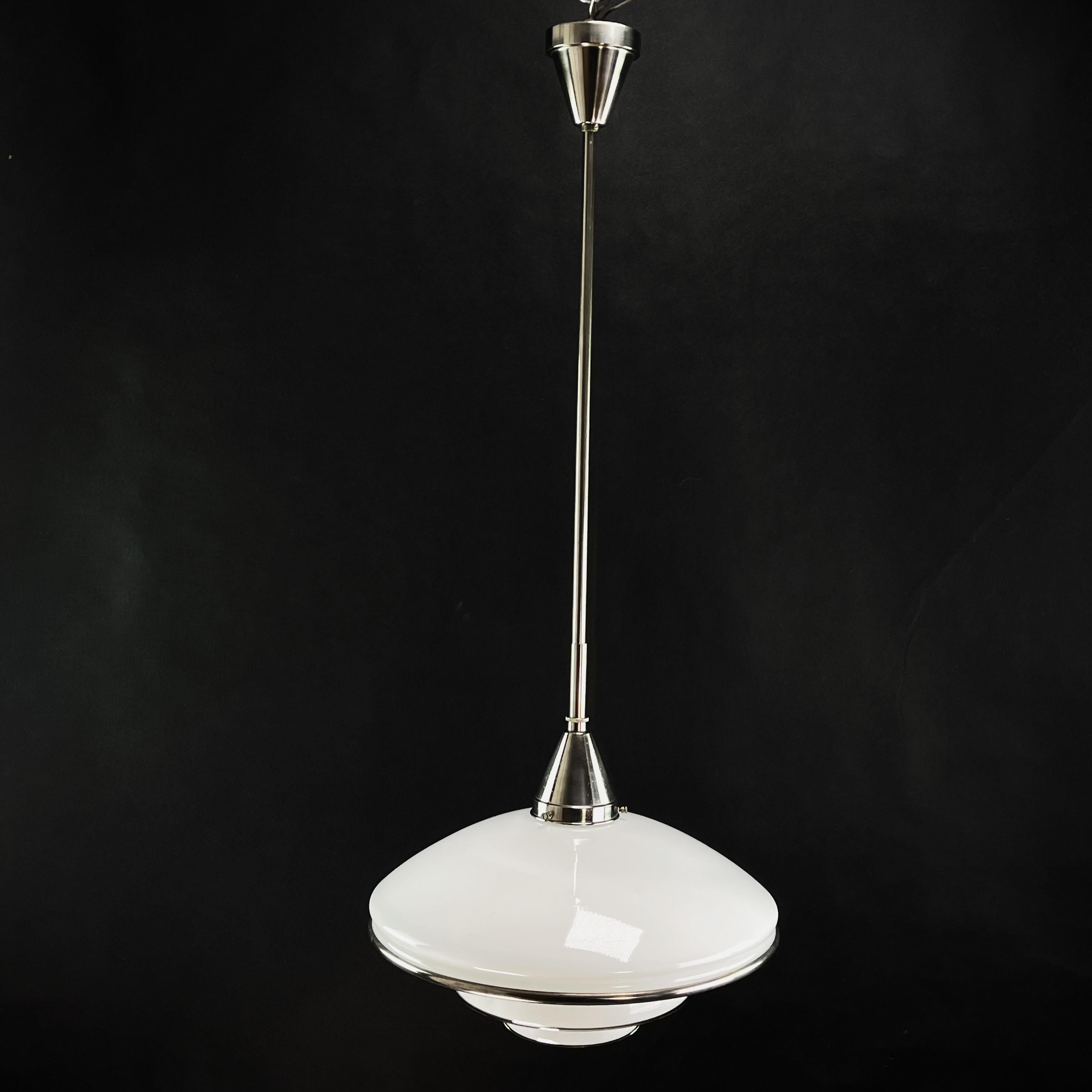 German Art Deco Sistrah Hanging Lamp PH4 Design Otto Müller, Industrial Design, 1930s 