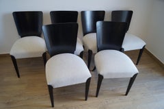 Art Deco Six Chairs J.Halabala .