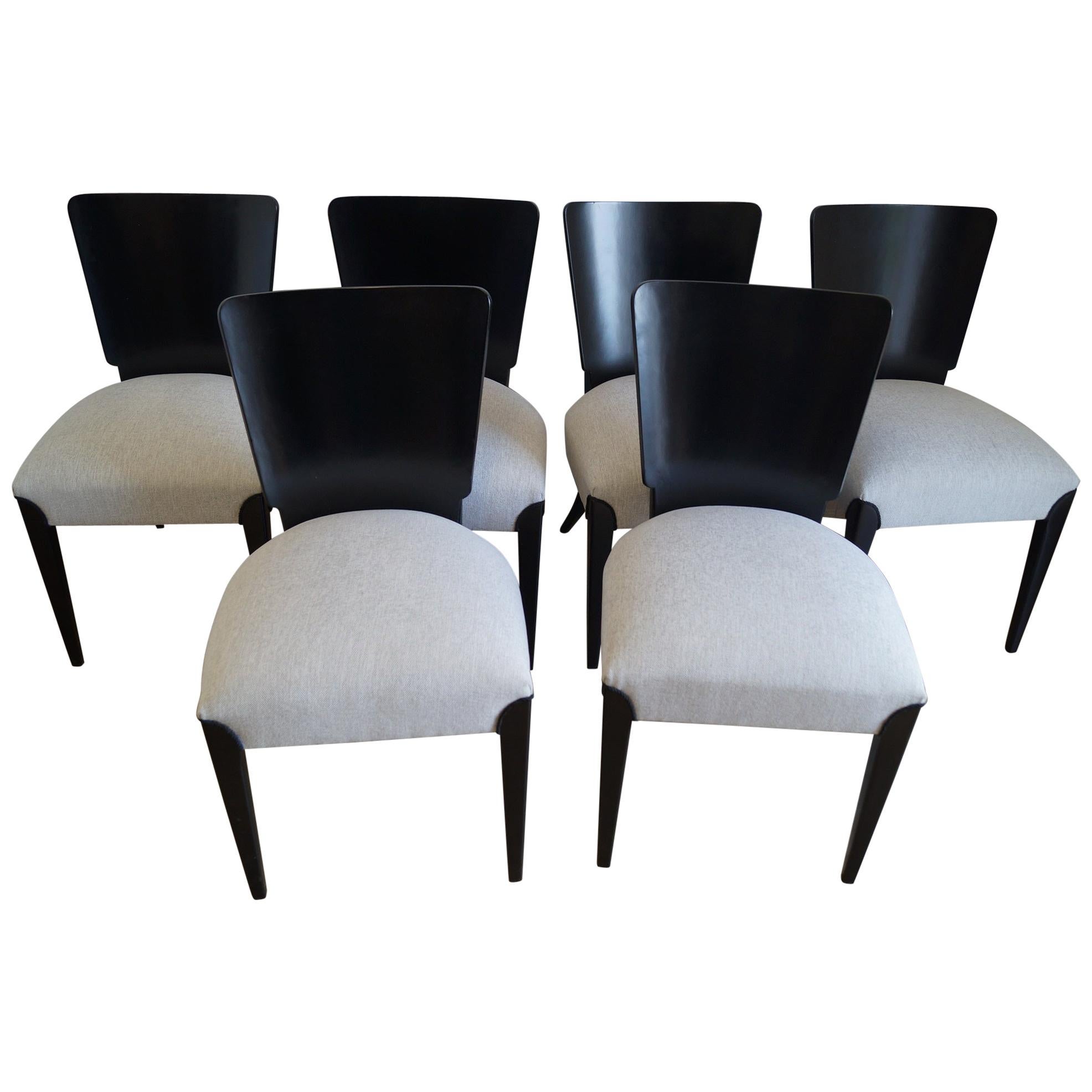 Art Deco Six Chairs J.Halabala .