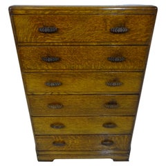 Antique Art Deco Six Drawer Graduated Chest of Drawers