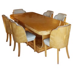 Suite de Comedor Art Decó de Seis Asientos de Harry & Lou Epstein Inglés, Circa 1935