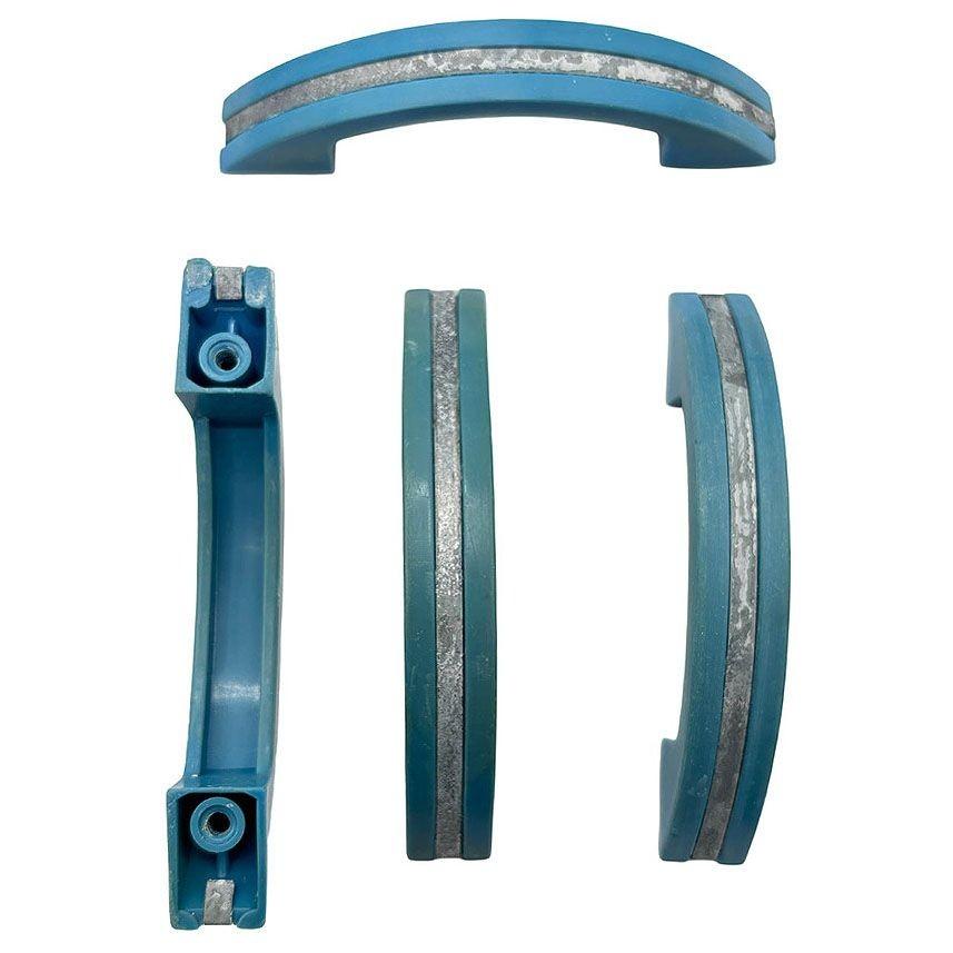 Cassettiera Art Deco in bachelite blu cielo con striscia cromata, set di 15 pezzi In condizioni buone in vendita a Van Nuys, CA