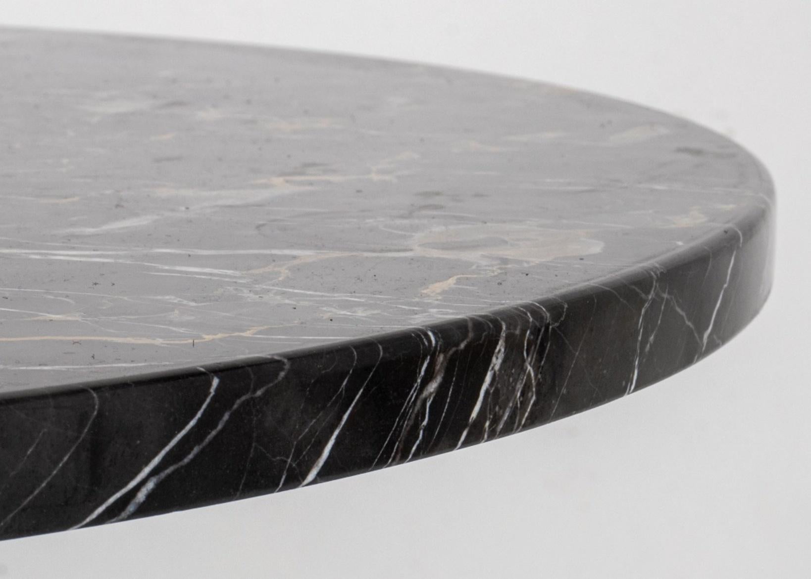 Art Deco Skyscraper Chrome Metal Marble Top Table For Sale 2