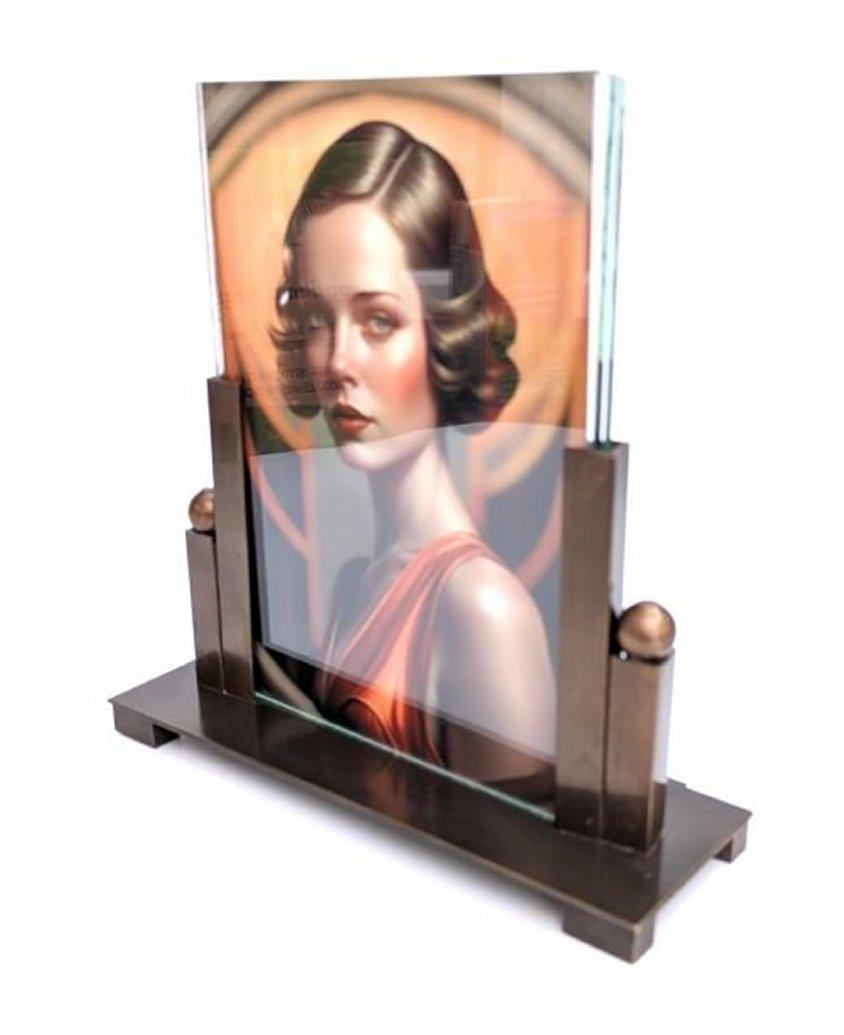 European Art Deco Skyscraper Free Standing Picture Frame, c1930 For Sale