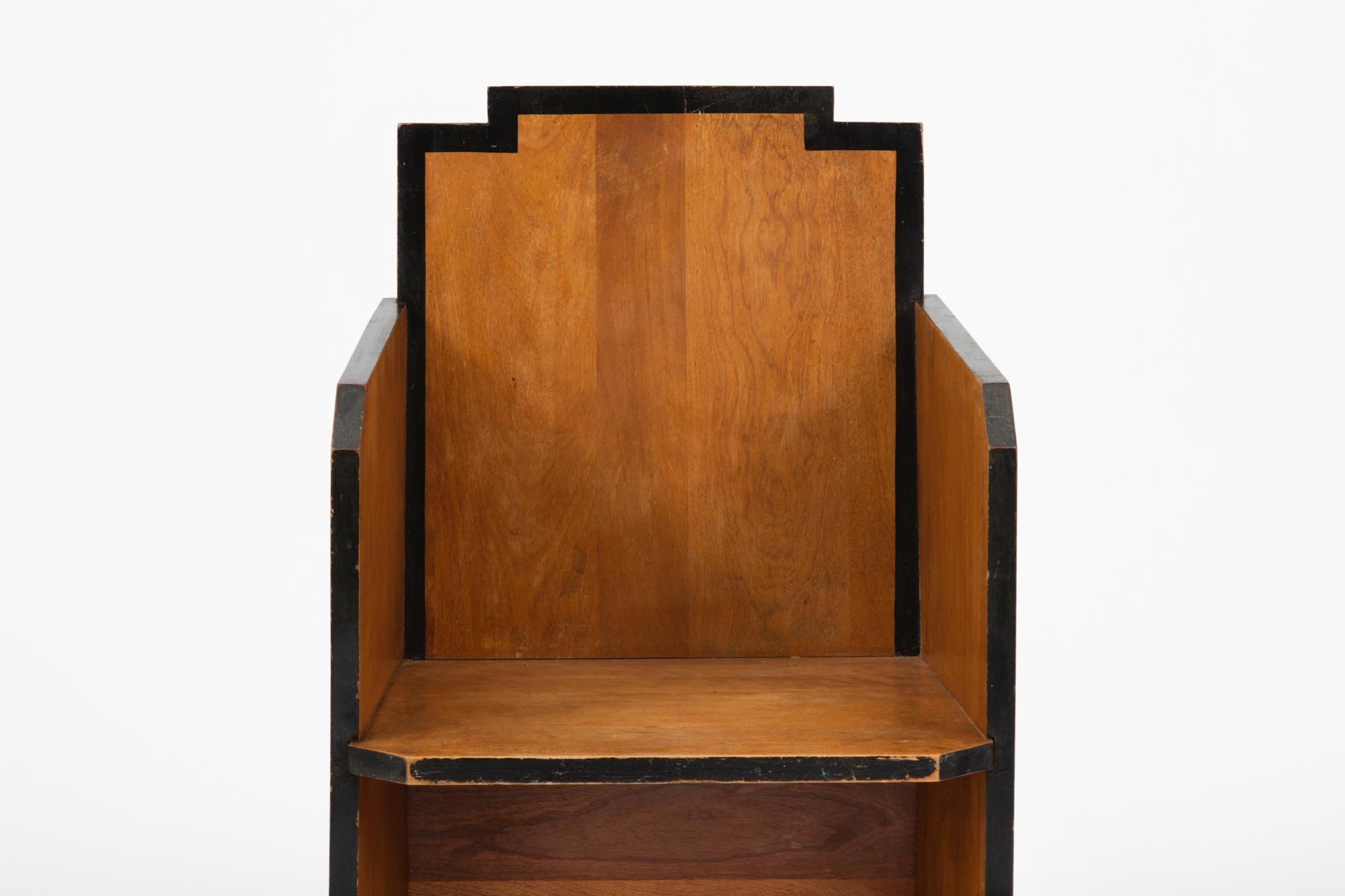 American Art Deco Skyscraper Modernist Side / Desk Chair Attributed to Ilonka Karasz