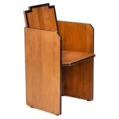 Art Deco Skyscraper Modernist Side / Desk Chair Attributed to Ilonka Karasz
