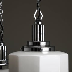 Art Deco Skyscraper Opaline Pendant light