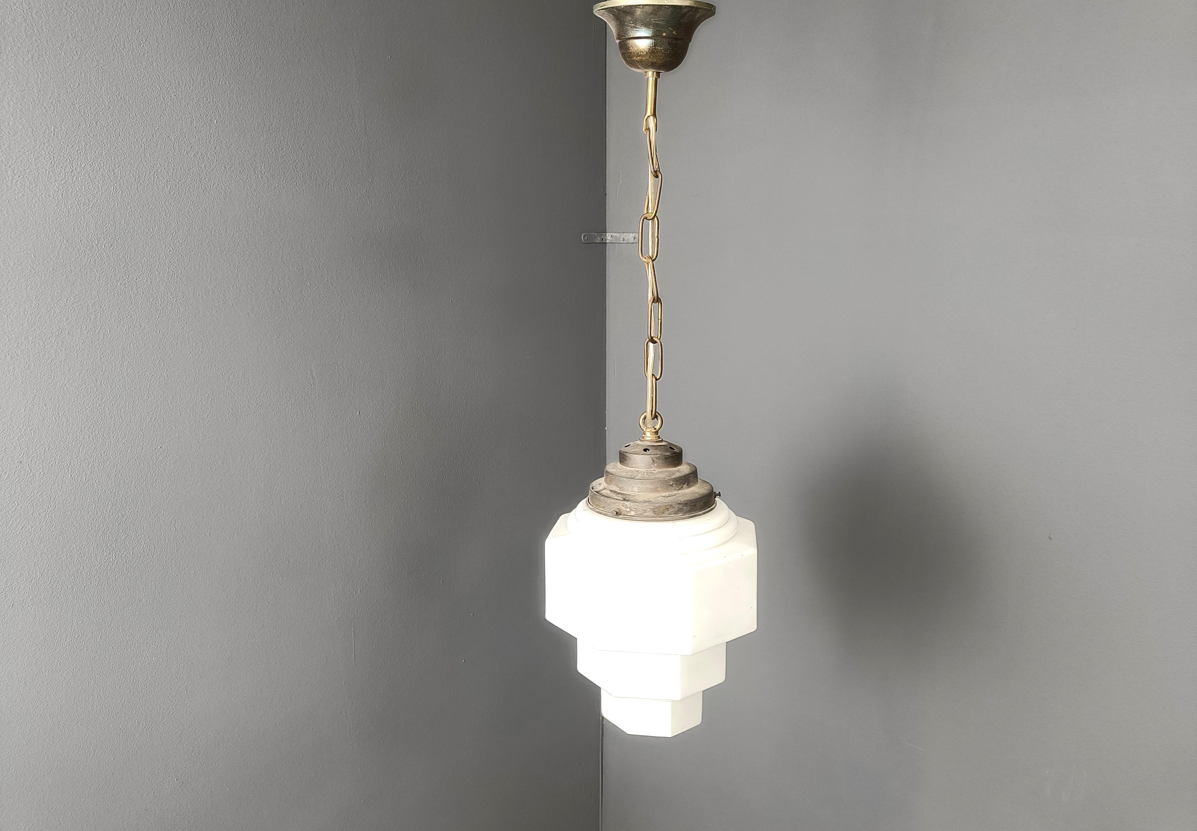 Art Deco Art deco skyscraper pendant light 1930s