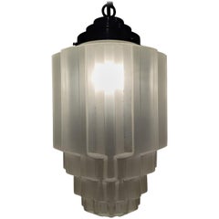 Art Deco Skyscraper Pendant Light, 1930s 