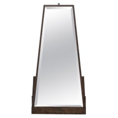Art Deco Skyscraper Style Oil Rubbed Bronze Pyramidal Mirror w/ Beveled Detail