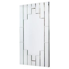 Art Deco Skyscraper Style Rectangular Tessellated Mirror with Beveled Detailing
