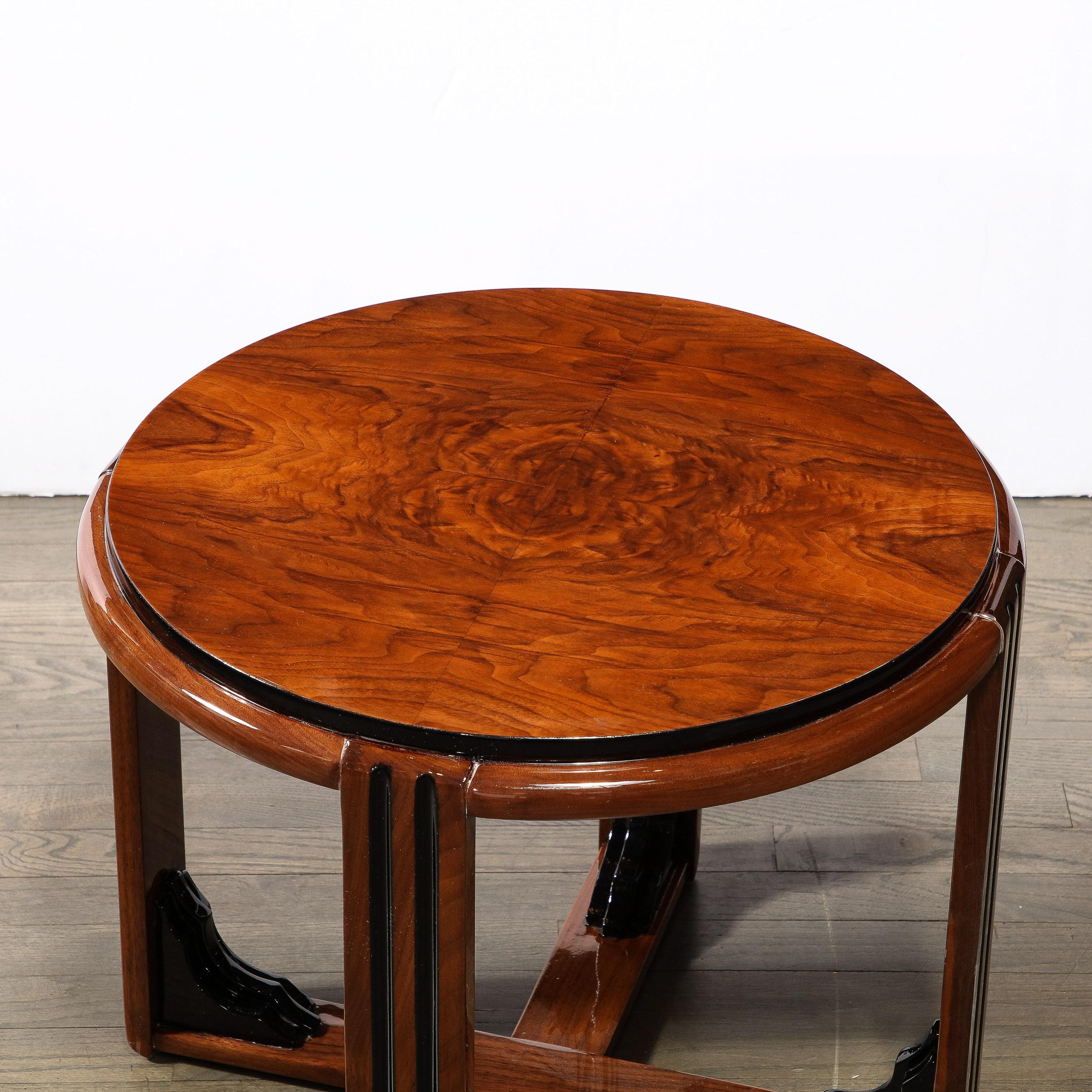Art Deco Skyscraper Style Side/Occasional Table in Book-Matched Walnut 3