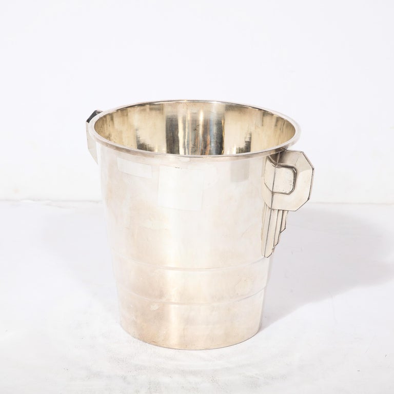 Secchiello per il ghiaccio in argento in stile grattacielo Art Deco in  vendita su 1stDibs