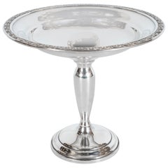 Art Deco Skyscraper Style Sterling Silver Tazza with Neoclassical Detailing