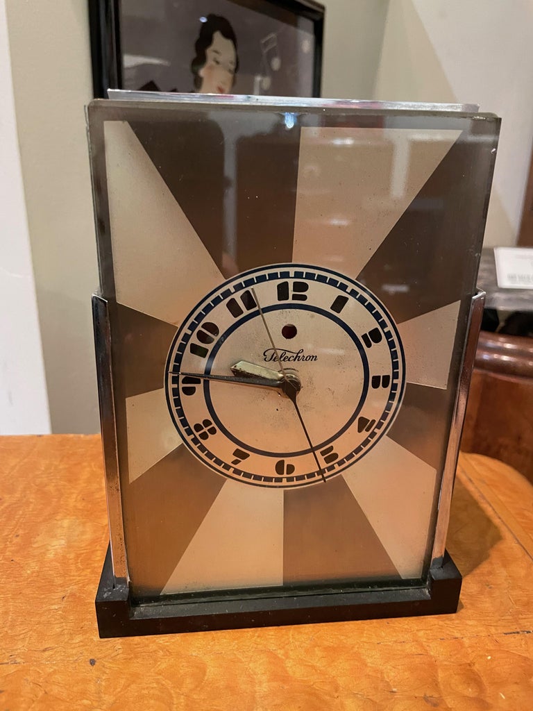 Art Deco Skyscraper Warren Telechron Clock Modernique by Paul Frankl