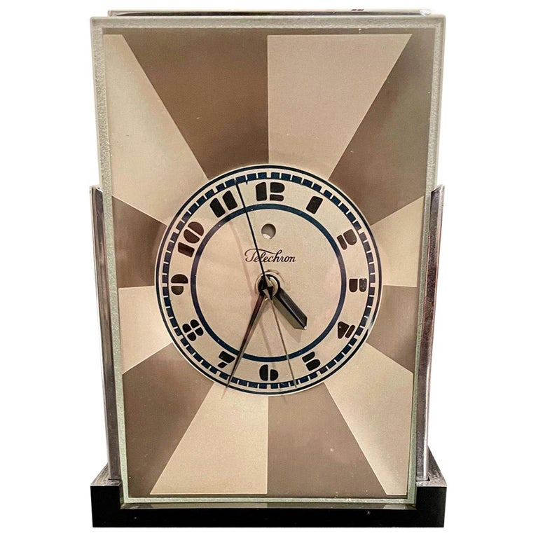 Art Deco Skyscraper Warren Telechron Clock Modernique by Paul Frankl