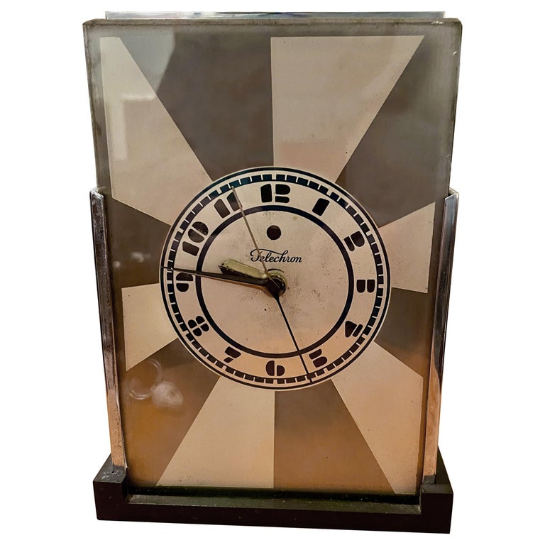 Paul Frankl for Warren Telechron Modernique clock, 1928, offered by Art Deco Collection