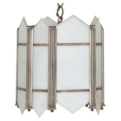 Art Deco Slat Glass Pendant Light