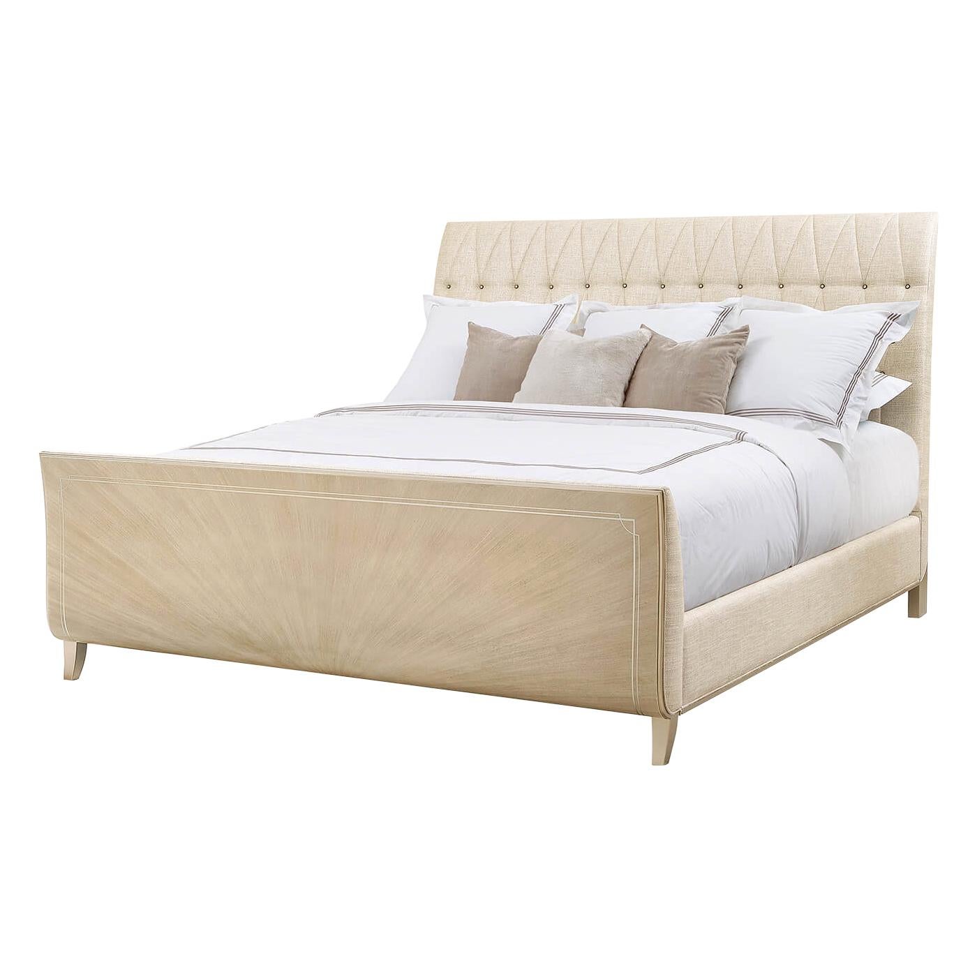 Art Deco Sleigh Bed King