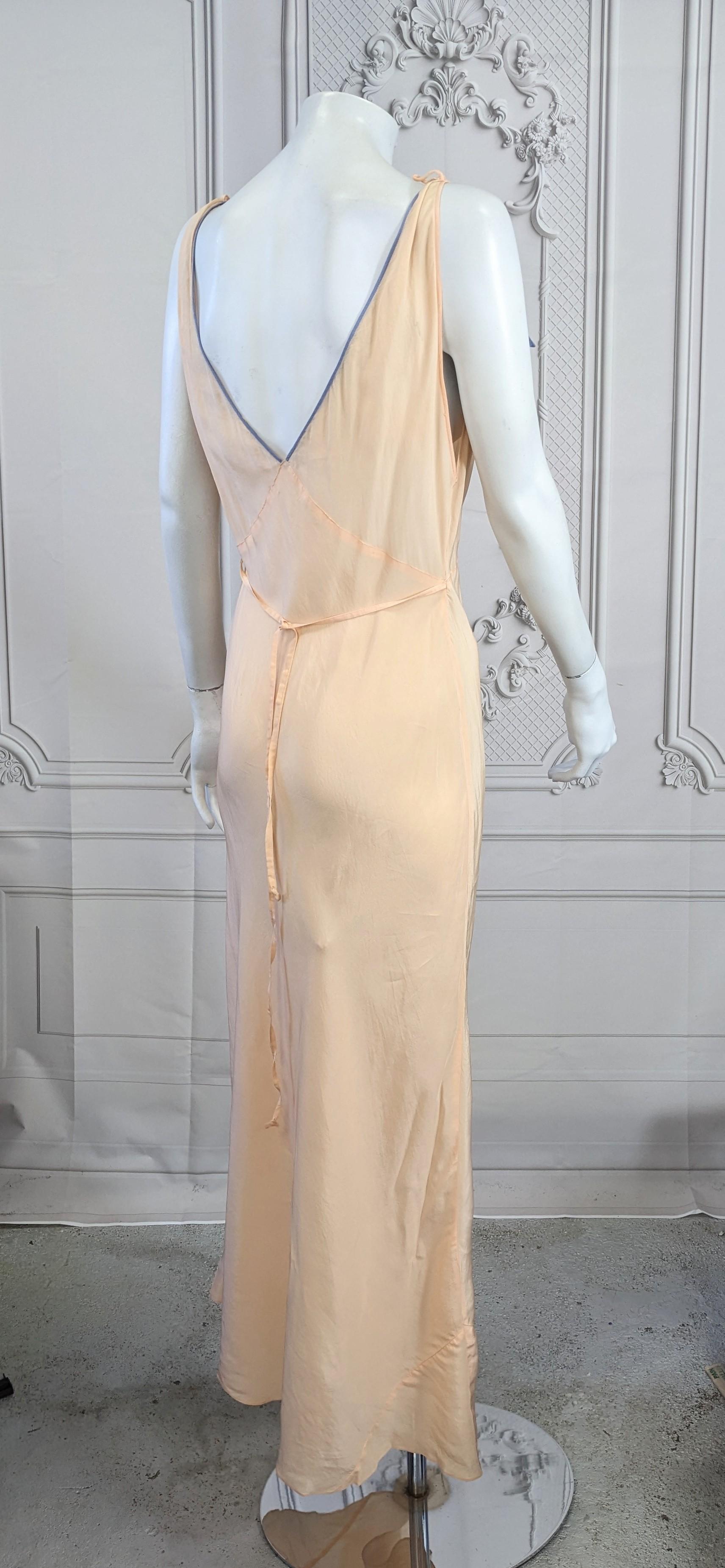 Women's Art Deco Slip Dress with Dangling Bell Flowers For Sale