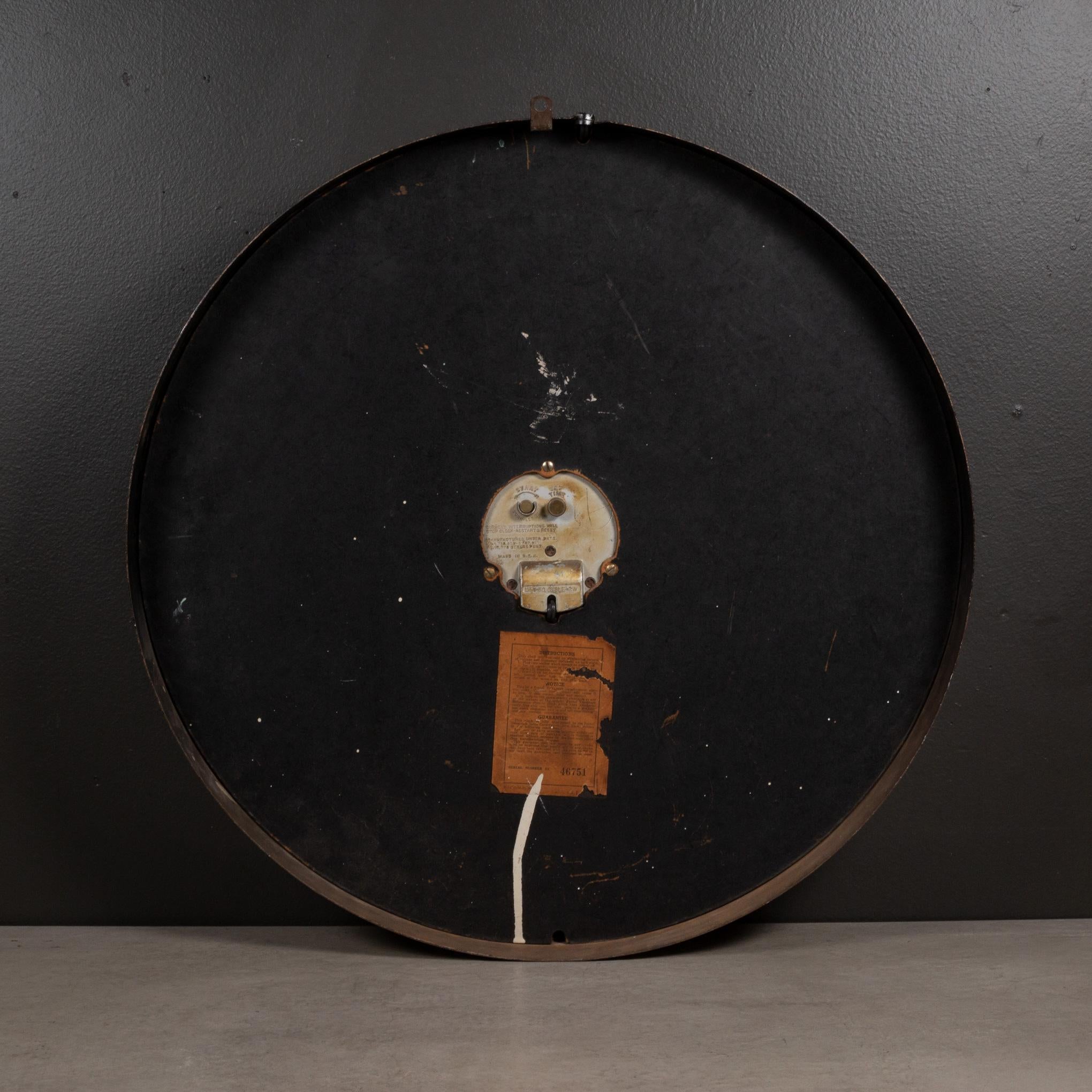 Telegraph-Uhr im Art déco-Sliver-Stil mit Postal, um 1930 (Glas)
