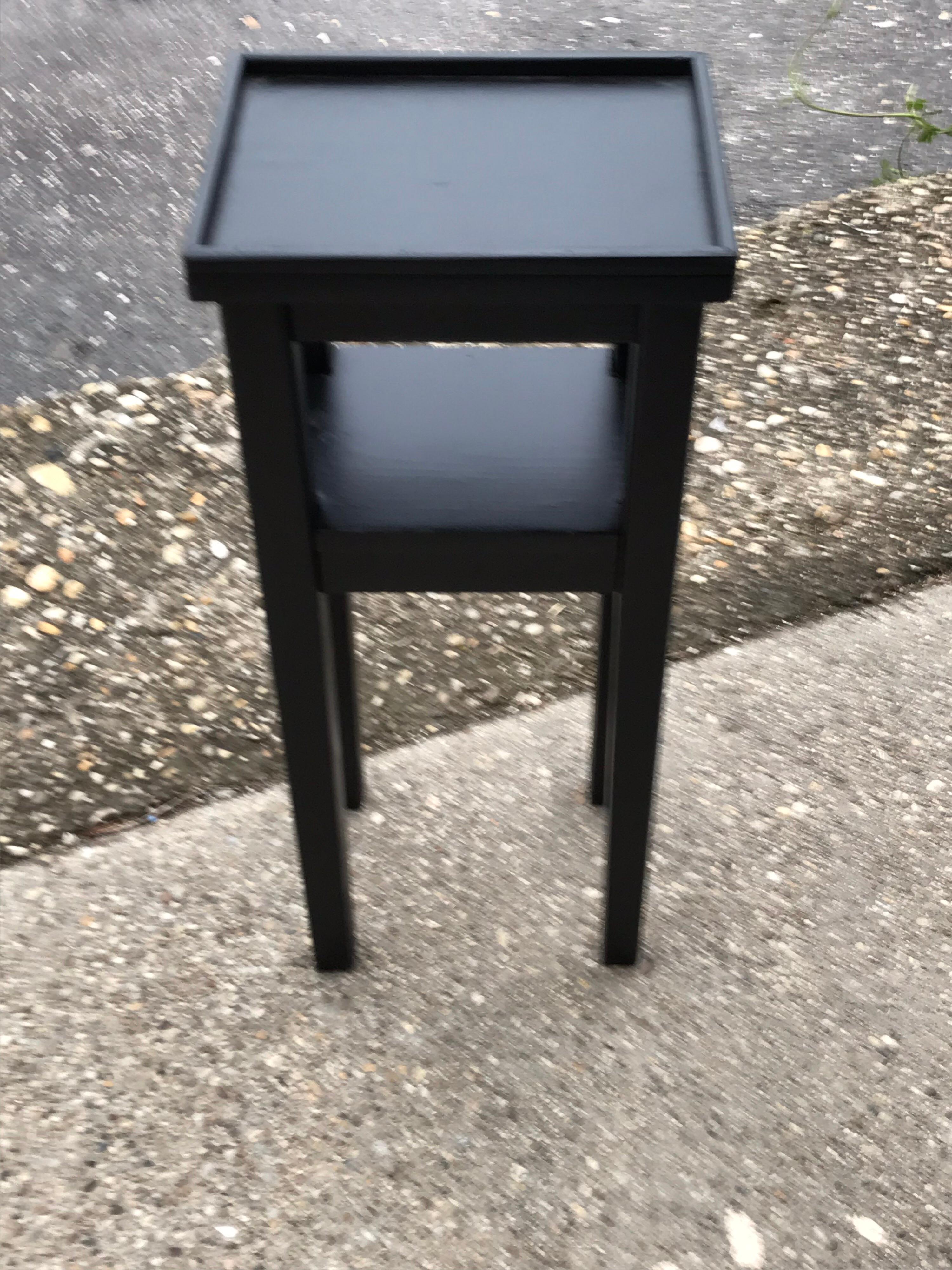 Hungarian Art Deco Small Black Side Table, circa 1930s For Sale