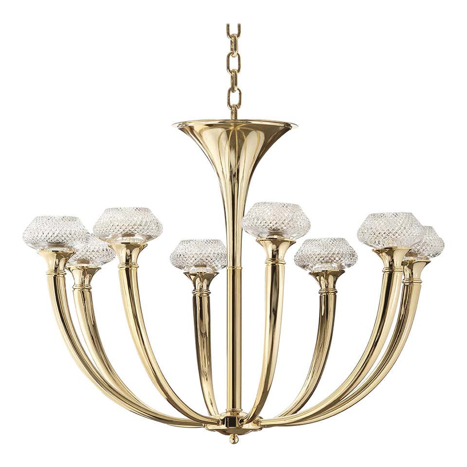 Art Deco Beaded Crystal Chandelier at 1stdibs