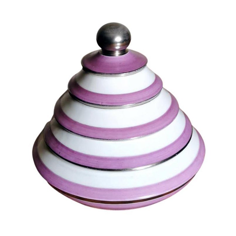 Art Deco Small Colorful Box In Polsky Porcelain