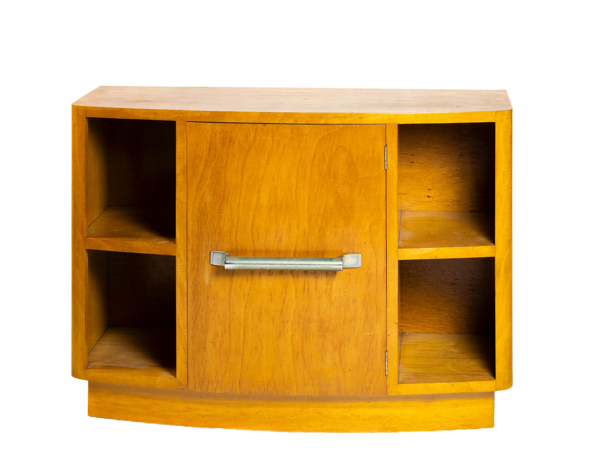  Art Deco Spruce Wood Small Commode, 1940s In Good Condition For Sale In Lisbon, PT