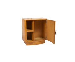 Art Deco Small Commode, Light Wood with Bookcase, Portugal, 1940s Design