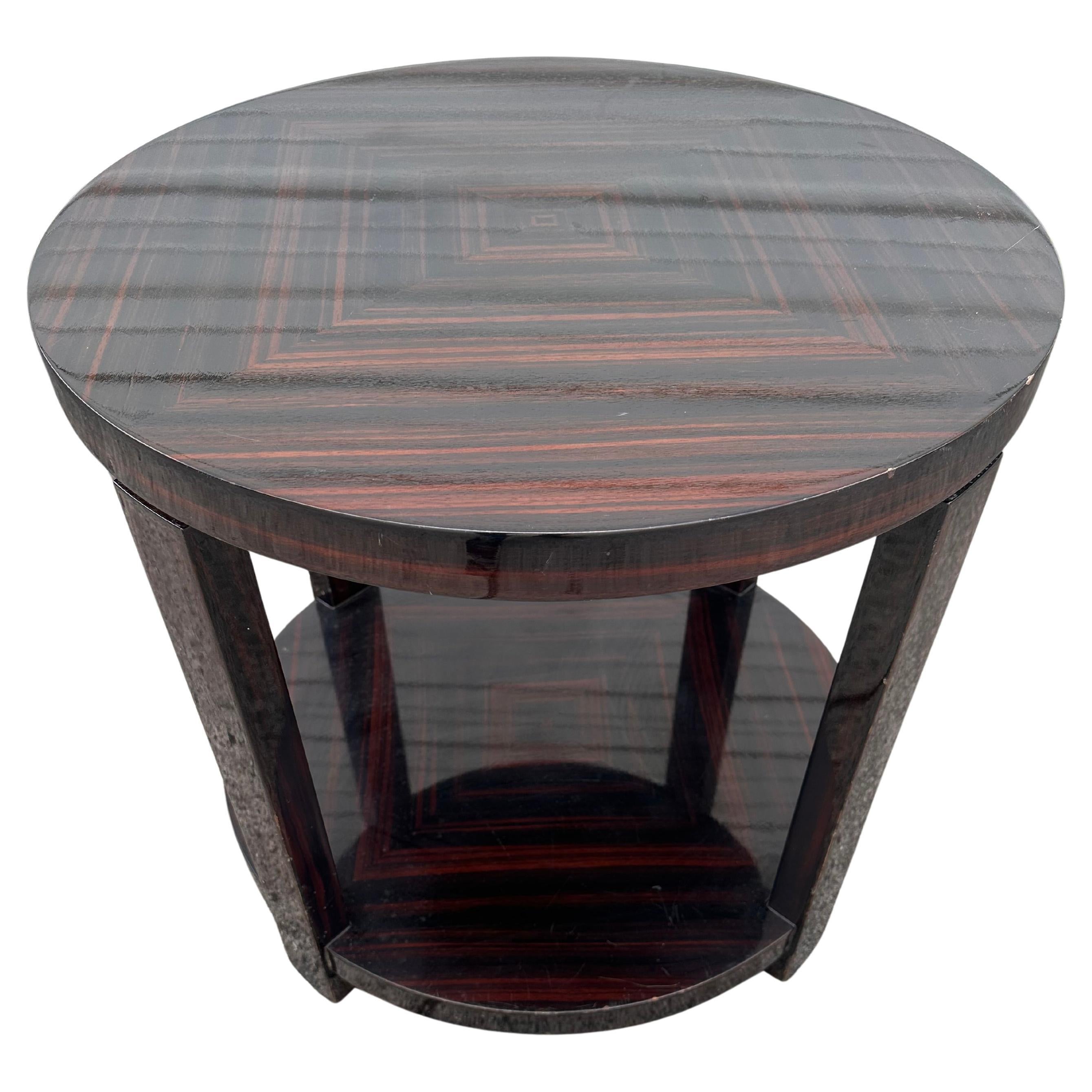 Art Deco Small Guéridon in Macassar Ebony For Sale