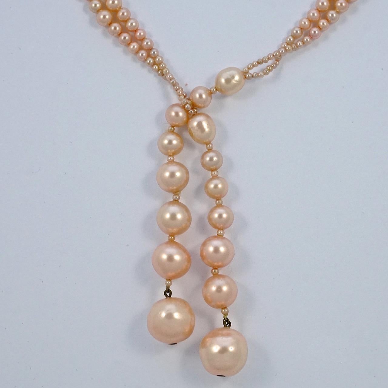 pale pink pearl necklace