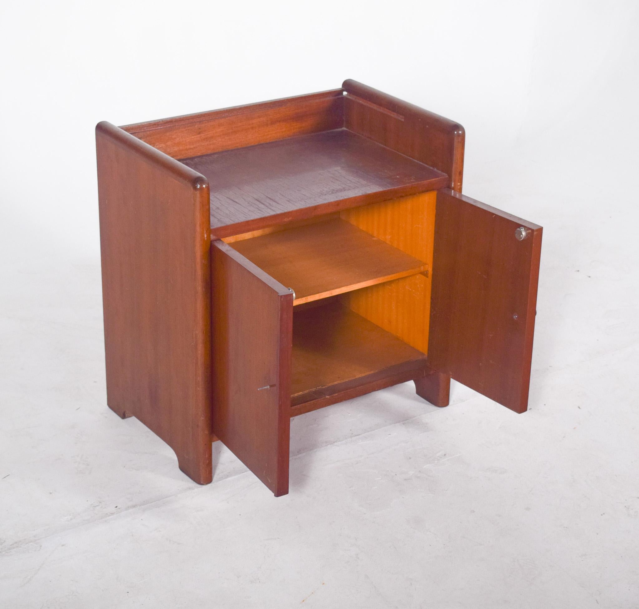 Art Deco Small Teak Bar Cabinet For Sale 2