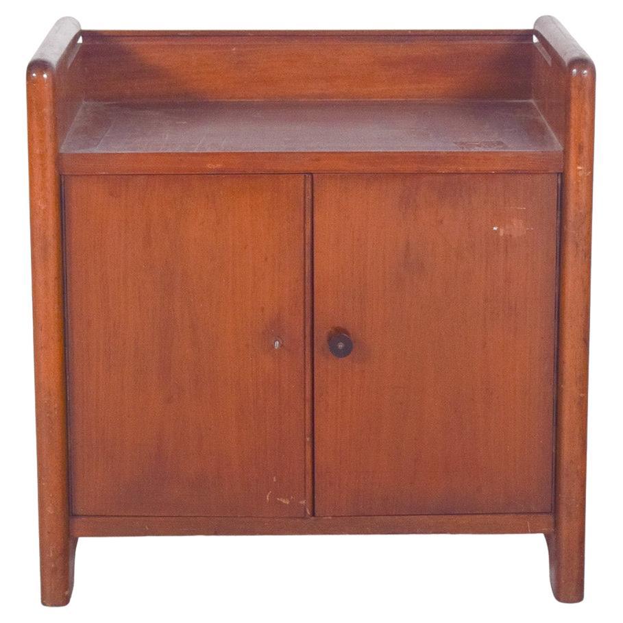 Art Deco Small Teak Bar Cabinet For Sale