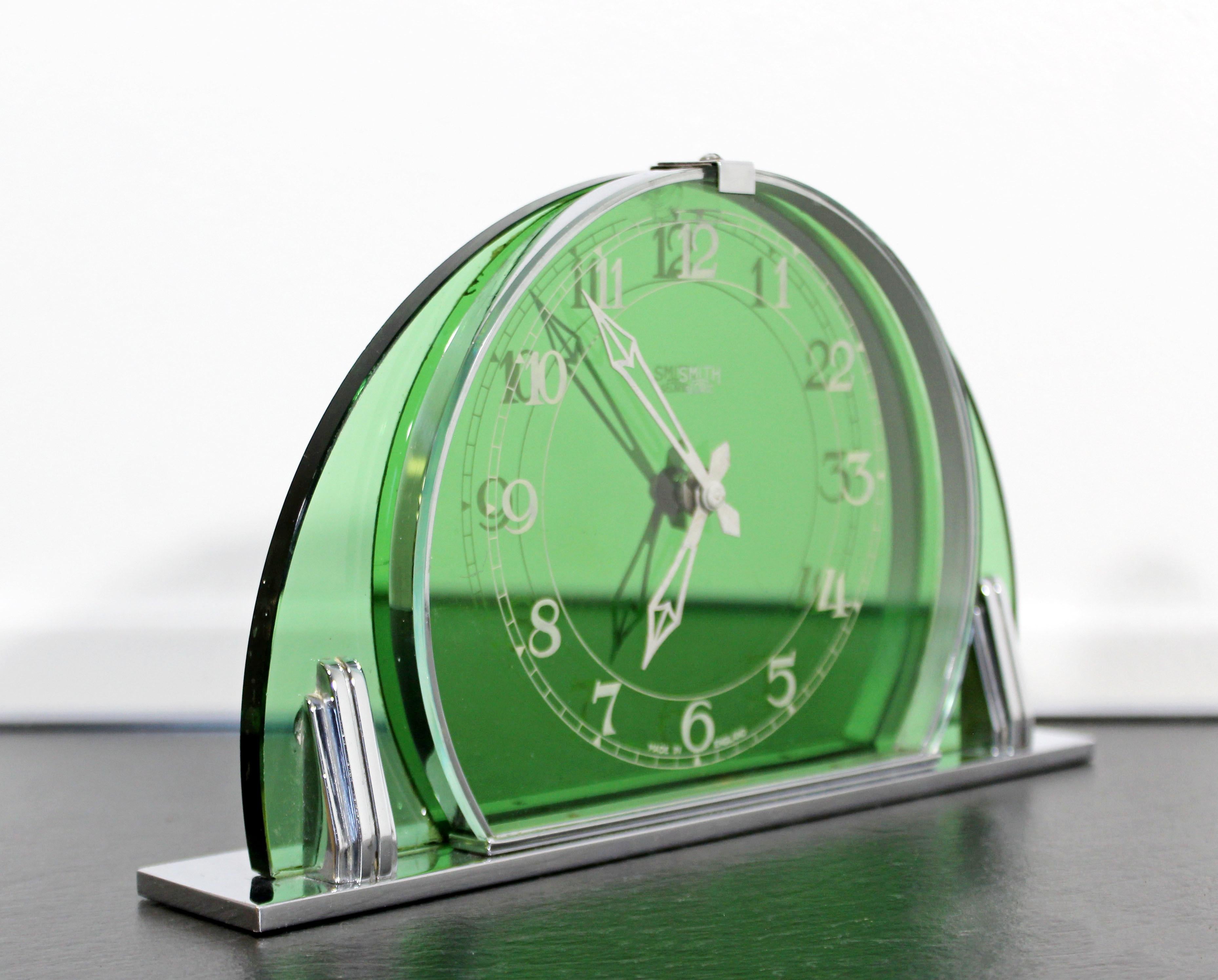 green glass clock