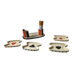 Vintage Art Deco Smokers, Bridge Set from Royal Doulton, England, 1930s