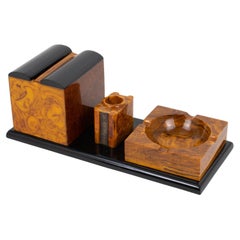 Art Deco Smoking Accessory, Black and Chocolate Sundae Bakelite, circa 1930