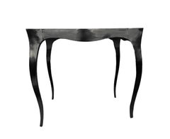 Art Deco Smooth Antq. Table à cartes en bronze blanc - pied cabriole, fait main