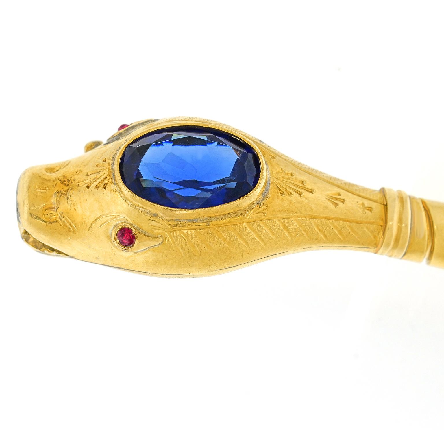 Women's or Men's Art Deco Snake Bracelet