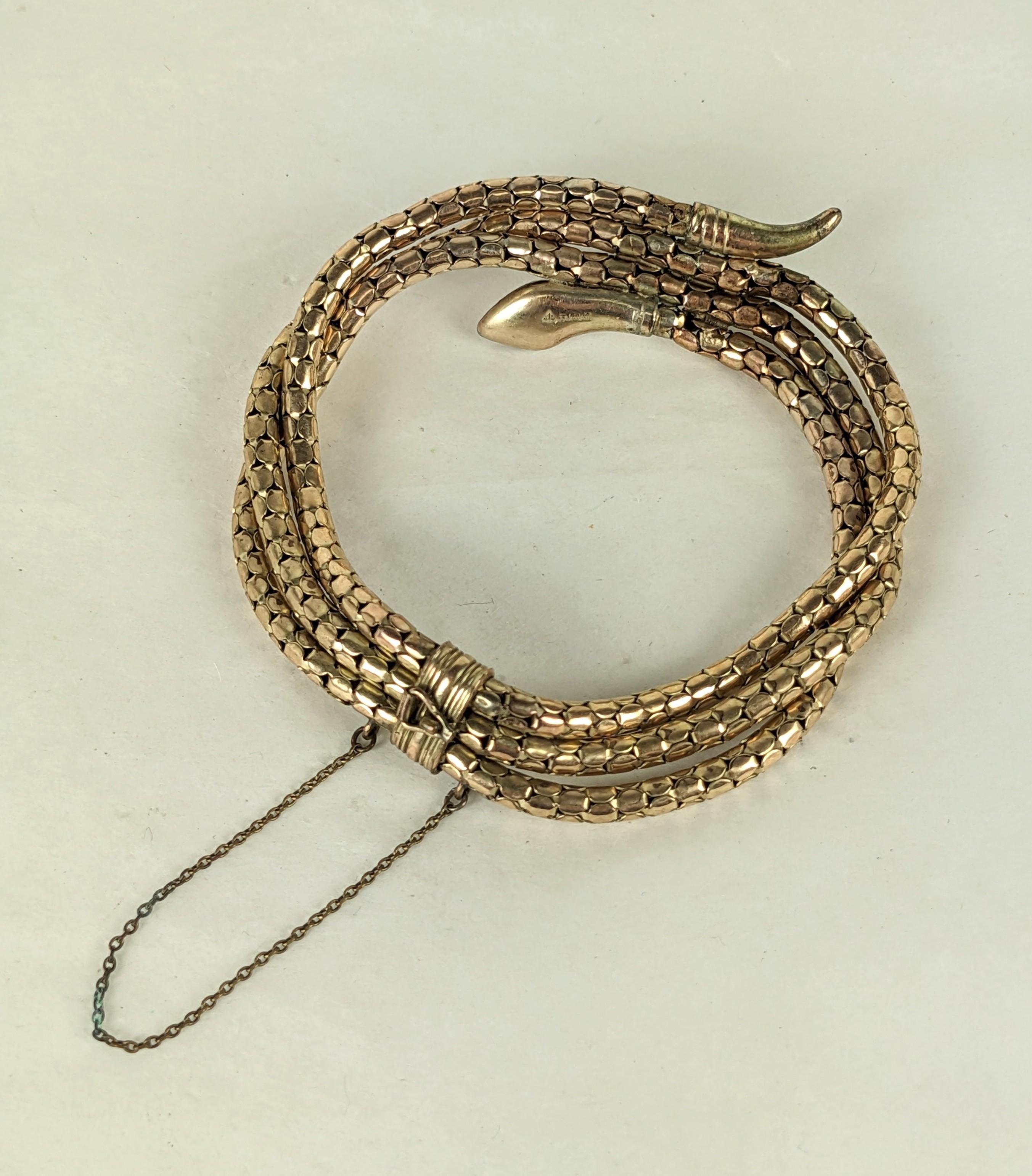 Art Deco Snake Bracelet In Good Condition For Sale In New York, NY