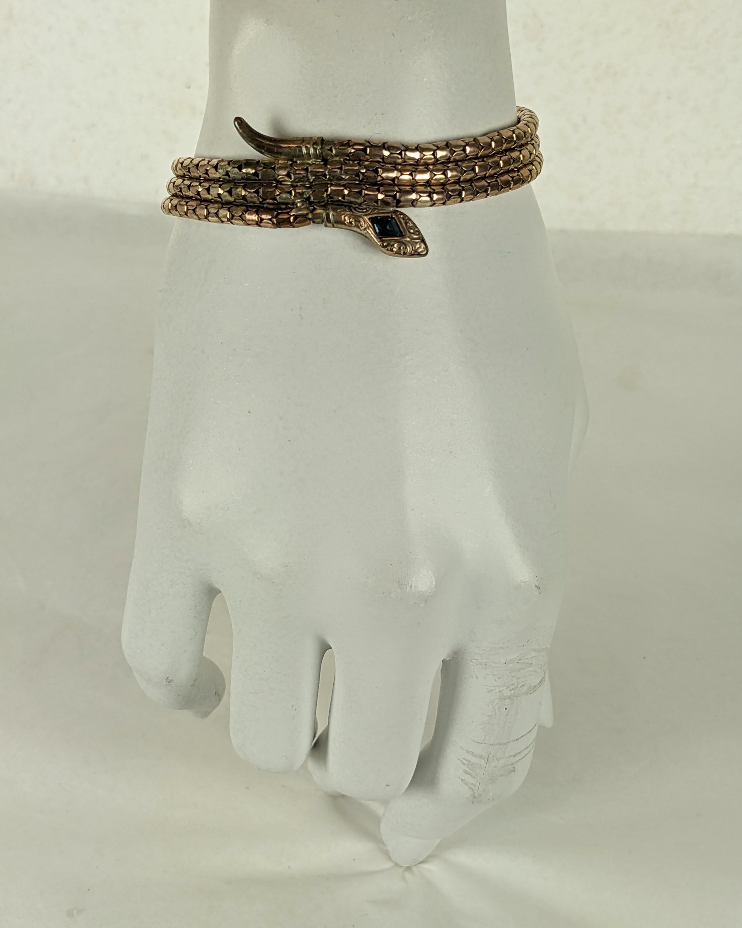 Women's Art Deco Snake Bracelet For Sale