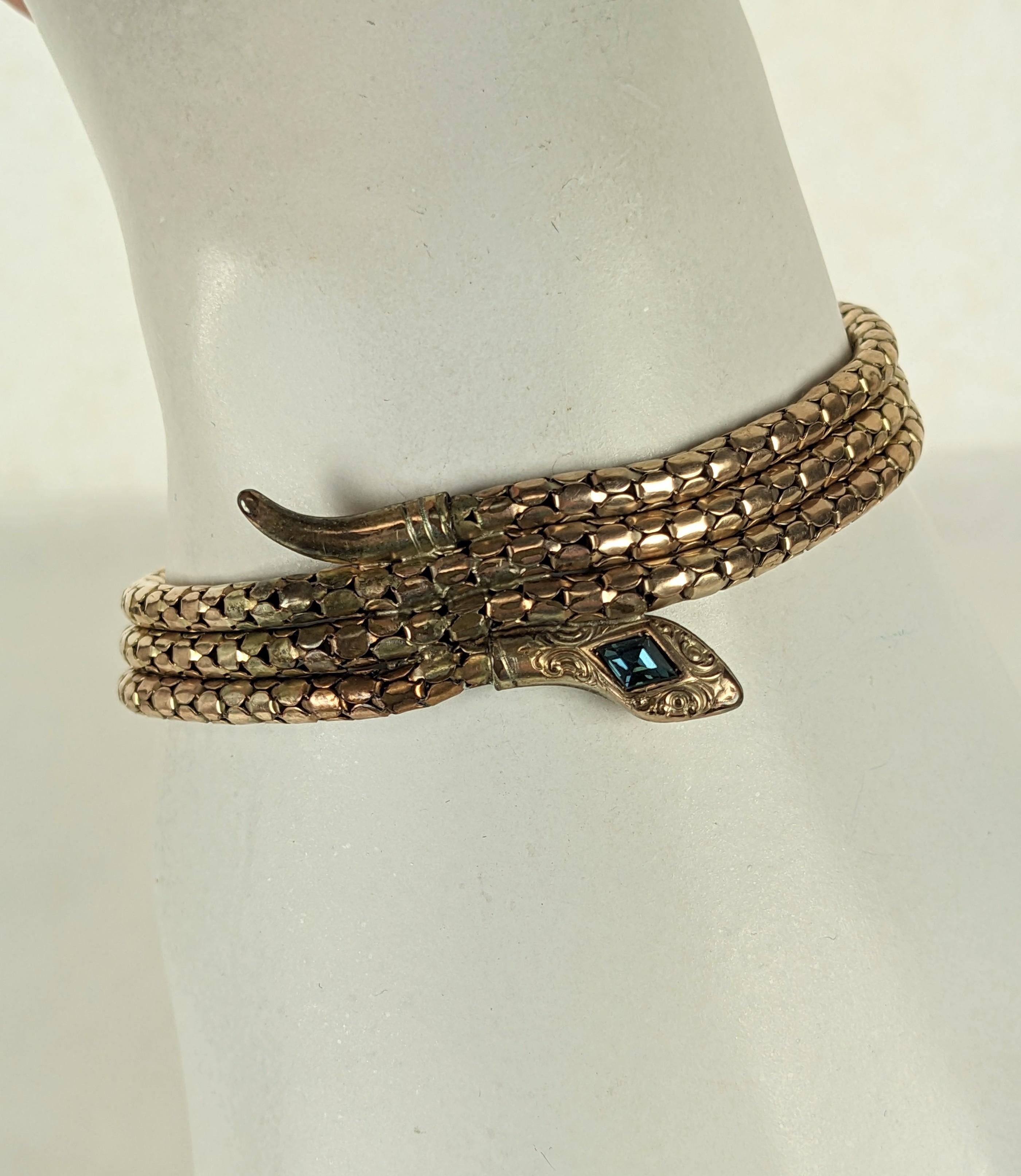 Art Deco Snake Bracelet For Sale 1