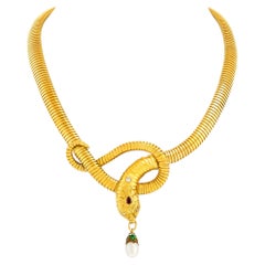 Art Deco Snake Necklace