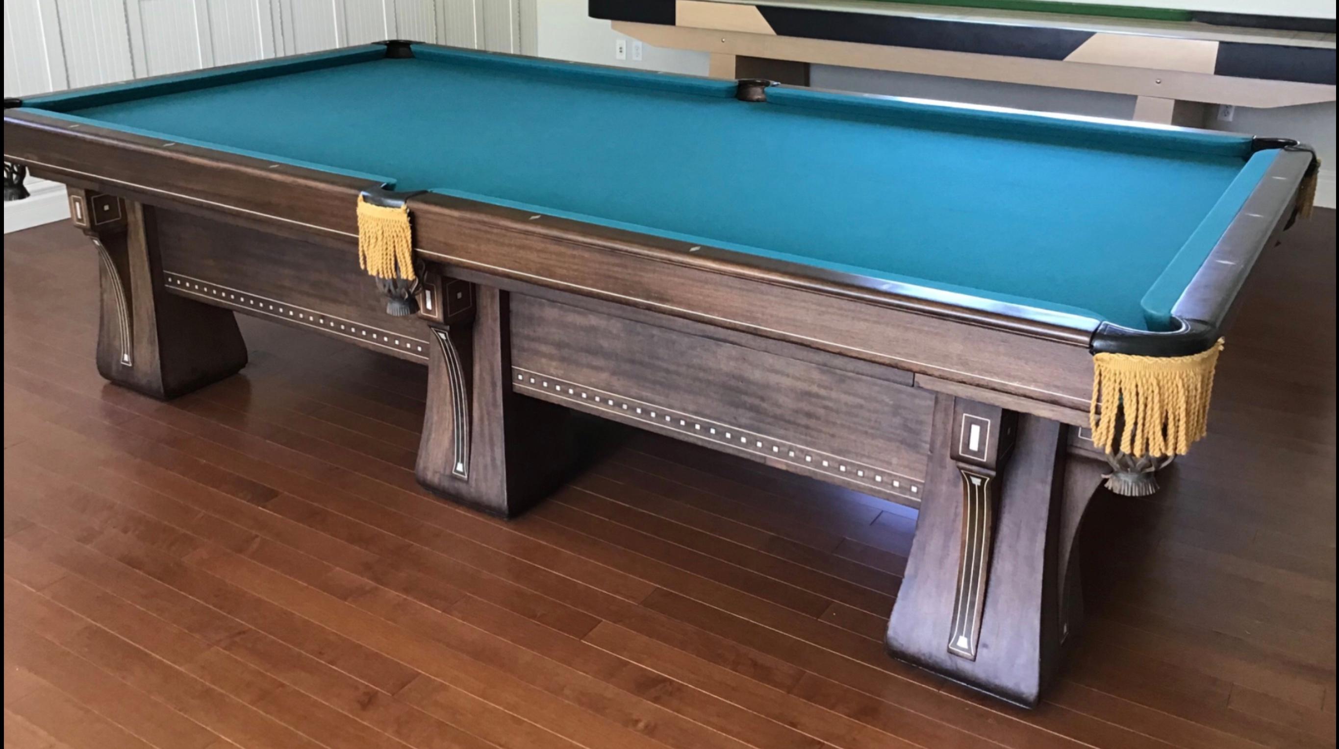 Art Deco Snooker Table In Good Condition For Sale In Lee-On-The-Solent, GB