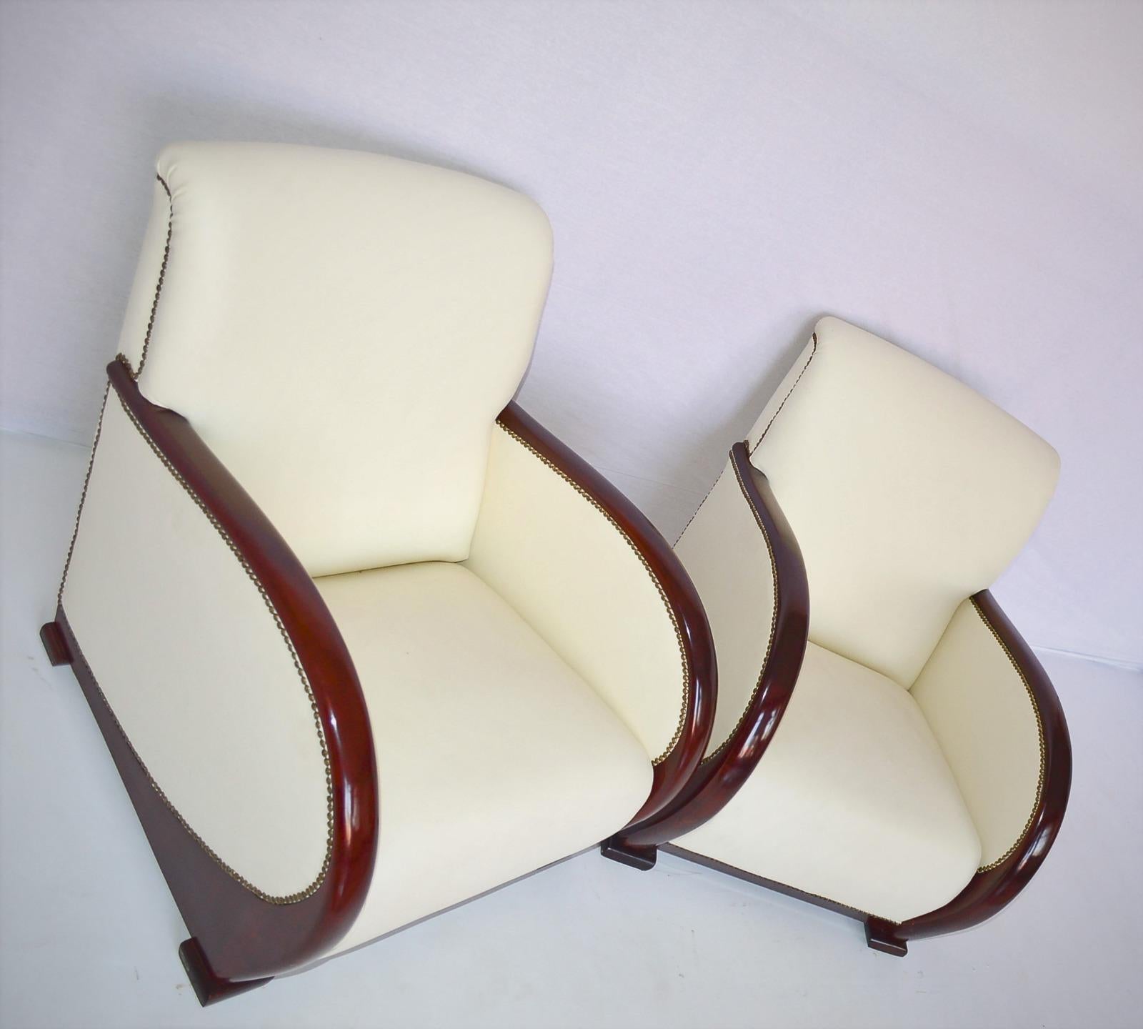 Art Deco Cosy Sofa and Armchairs Set from De Coene Freres, 1930s, Set of 3 For Sale 6